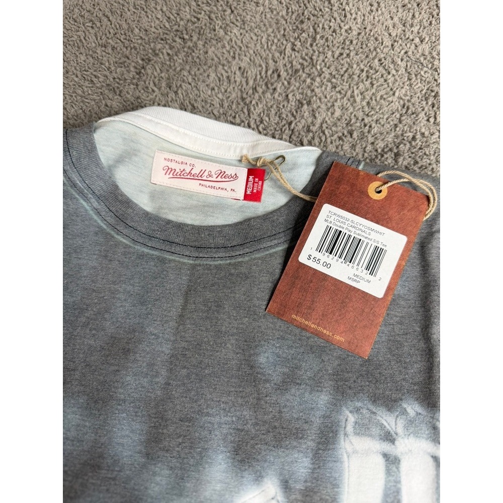 Mitchell & Ness Mens Shirt M Gray St. Louis Cardinals Ozzie Smith Graphic Tee - Picture 4 of 9
